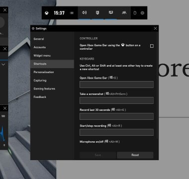 XboxGameBar-settings